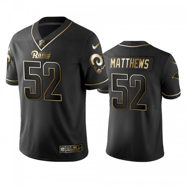 Men's Los Angeles Rams Clay Matthews Black Golden Edition 2019 Vapor Untouchable Limited Jersey