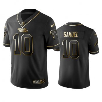 Men's NFL 100 Commercial Curtis Samuel Carolina Panthers Black Golden Edition Vapor Untouchable Limited Jersey