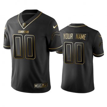 Men's 2019 Los Angeles Chargers Custom Black Golden Edition Vapor Untouchable Limited Jersey