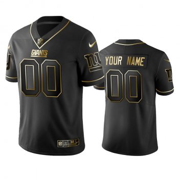 Men's 2019 New York Giants Custom Black Golden Edition Vapor Untouchable Limited Jersey