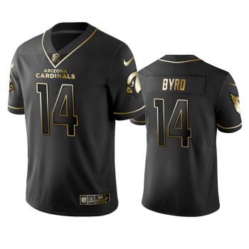 Men's NFL 100 Commercial Damiere Byrd Arizona Cardinals Black Golden Edition Vapor Limited Jersey