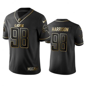 Men's Detroit Lions Damon Harrison Black Golden Edition 2019 Vapor Untouchable Limited Jersey