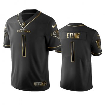 Men's Falcons Danny Etling Black Golden Edition Vapor Limitd Jersey