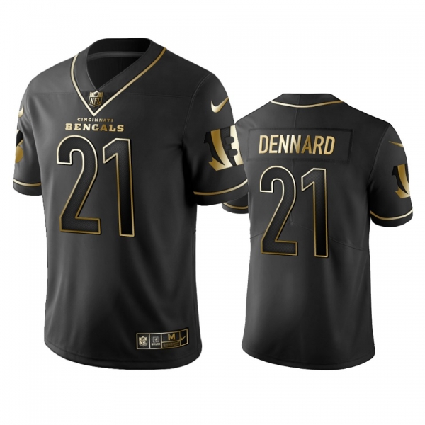 Men's NFL 100 Darqueze Dennard Cincinnati Bengals Black Golden Edition Vapor Untouchable Limited Jersey