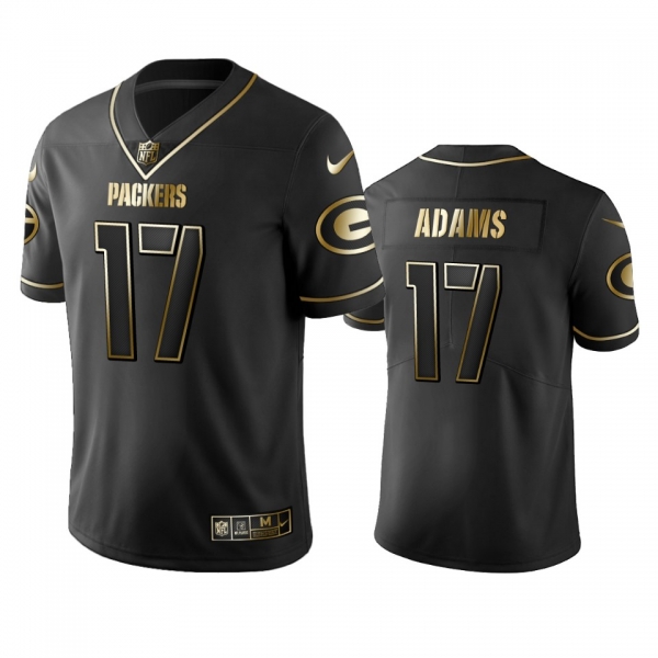 Men's NFL 100 Commercial Davante Adams Green Bay Packers Black Golden Edition Vapor Untouchable Limited Jersey