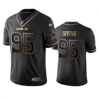 Men's NFL 100 David Irving Dallas Cowboys Black Golden Edition Vapor Untouchable Limited Jersey