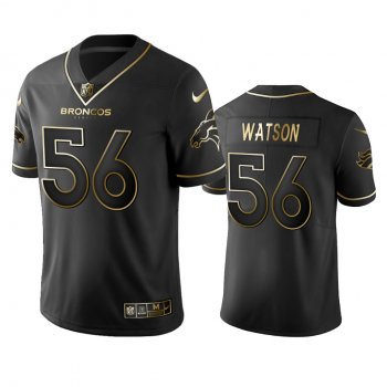 Men's Denver Broncos Dekoda Watson Black 2019 Vapor Limited Golden Edition Jersey