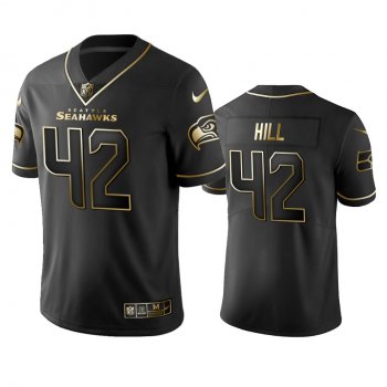 Men's Seattle Seahawks Delano Hill Black Golden Edition 2019 Vapor Untouchable Limited Jersey