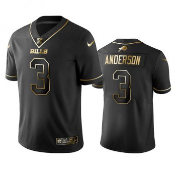 Men's NFL 100 Commercial Derek Anderson Buffalo Bills Black Golden Edition Vapor Untouchable Limited Jersey