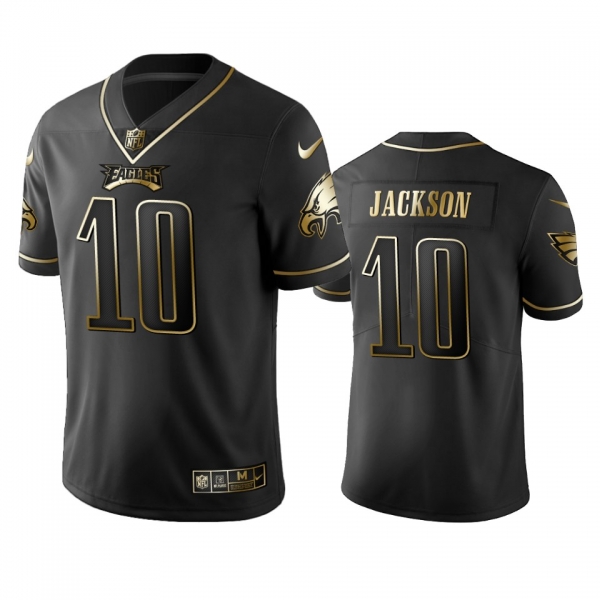 Men's Philadelphia Eagles DeSean Jackson Black Golden Edition 2019 Vapor Untouchable Limited Jersey