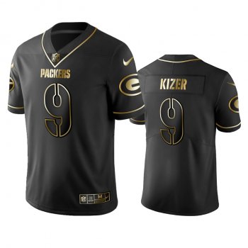 Men's NFL 100 Commercial DeShone Kizer Green Bay Packers Black Golden Edition Vapor Untouchable Limited Jersey