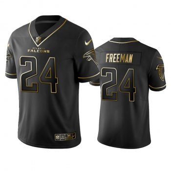 Men's NFL 100 Commercial Devonta Freeman Atlanta Falcons Black Golden Edition Vapor Untouchable Limited Jersey