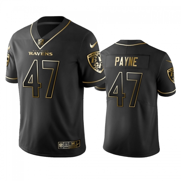 Men's Ravens Donald Payne Black Golden Edition Vapor Limitd Jersey