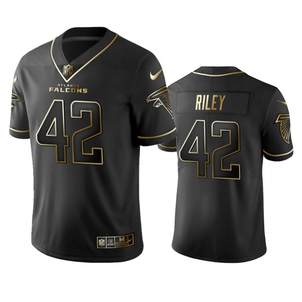 Men's NFL 100 Commercial Duke Riley Atlanta Falcons Black Golden Edition Vapor Untouchable Limited Jersey