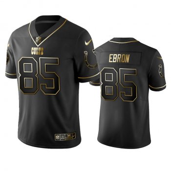 Men's NFL 100 Eric Ebron Indianapolis Colts Black Golden Edition Vapor Untouchable Limited Jersey