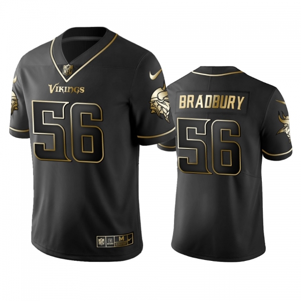 Men's Minnesota Vikings Garrett Bradbury Black 2019 Vapor Limited Golden Edition Jersey