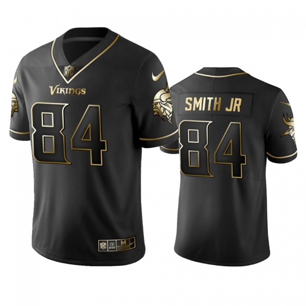 Men's Minnesota Vikings Irv Smith Jr. Black 2019 Vapor Limited Golden Edition Jersey