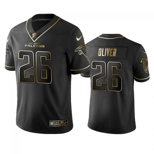 Men's Isaiah Oliver Falcons Black Golden Edition Vapor Untouchable Limited Jersey