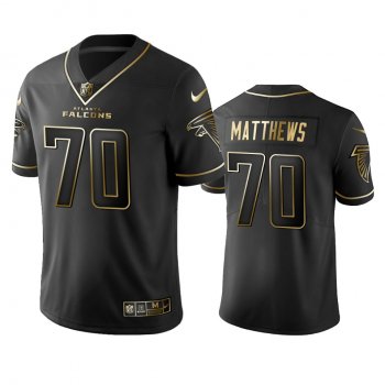 Men's Atlanta Falcons Jake Matthews Black Golden Edition 2019 Vapor Untouchable Limited Jersey