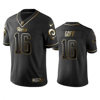 Men's Los Angeles Rams Jared Goff Black Golden Edition 2019 Vapor Untouchable Limited Jersey