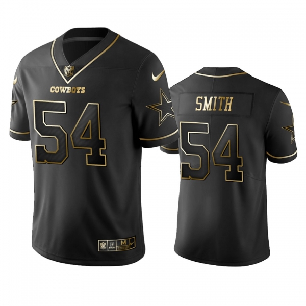 Men's Dallas Cowboys Jaylon Smith Black Golden Edition 2019 Vapor Untouchable Limited Jersey