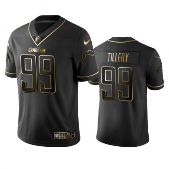 Men's Chargers Jerry Tillery Black Golden Edition Jersey