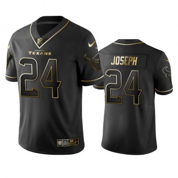 Men's NFL 100 Commercial Johnathan Joseph Houston Texans Black Golden Edition Vapor Untouchable Limited Jersey