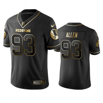 Men's NFL 100 Commercial Jonathan Allen Washington Redskins Black Golden Edition Vapor Untouchable Limited Jersey