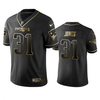 Men's NFL 100 Jonathan Jones New England Patriots Black Golden Edition Vapor Untouchable Limited Jersey