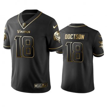 Men's Josh Doctson Vikings Black Golden Edition Vapor Limited Jersey