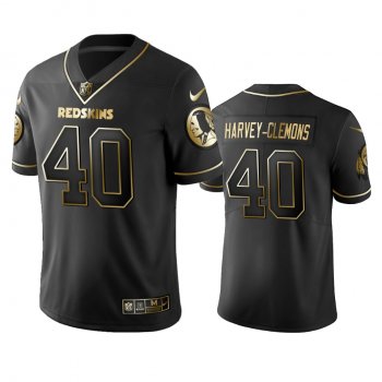 Men's Redskins Josh Harvey-Clemons Black Golden Edition Jersey