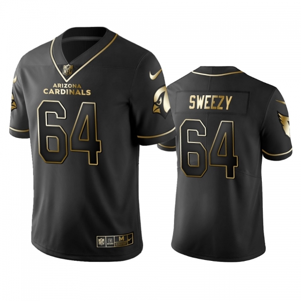 Men's Arizona Cardinals J.R. Sweezy Black 2019 Vapor Limited Golden Edition Jersey