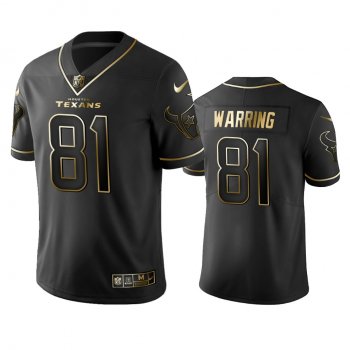 Men's Kahale Warring Texans Black Golden Edition Jersey