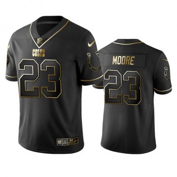 Men's NFL 100 Commercial Kenny Moore Indianapolis Colts Black Golden Edition Vapor Untouchable Limited Jersey