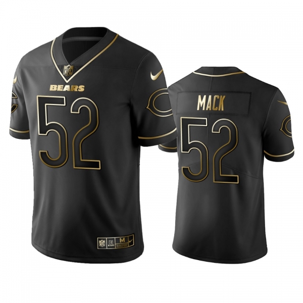 Men's Chicago Bears Khalil Mack Black Golden Edition 2019 Vapor Untouchable Limited Jersey