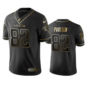 Men's NFL 100 Logan Paulsen Atlanta Falcons Black Golden Edition Vapor Untouchable Limited Jersey