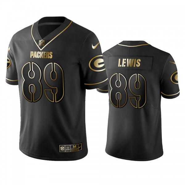 Men's Green Bay Packers Marcedes Lewis Black Golden Edition 2019 Vapor Untouchable Limited Jersey