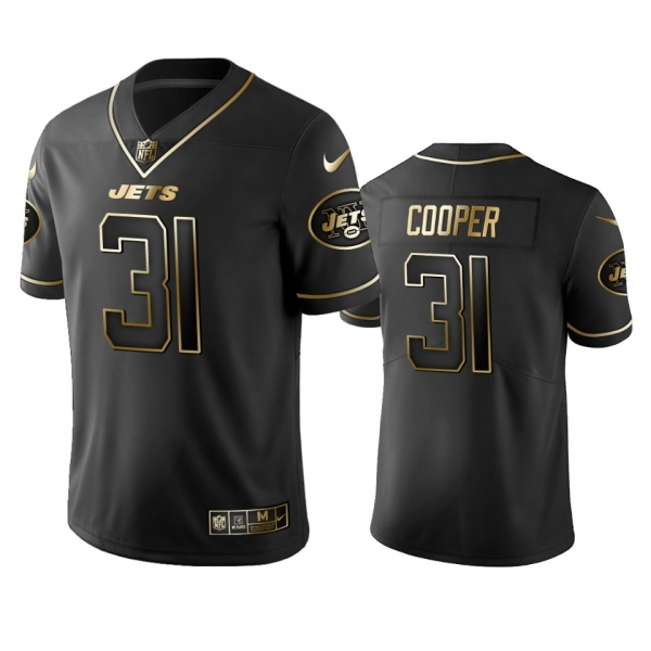 Men's Jets Marcus Cooper Black Golden Edition Vapor Limitd Jersey