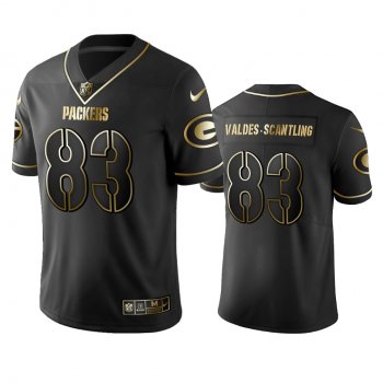 Men's Green Bay Packers Marquez Valdes-Scantling Black Golden Edition 2019 Vapor Untouchable Limited Jersey