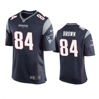 Men's New England Patriots Antonio Brown Navy Game Jersey