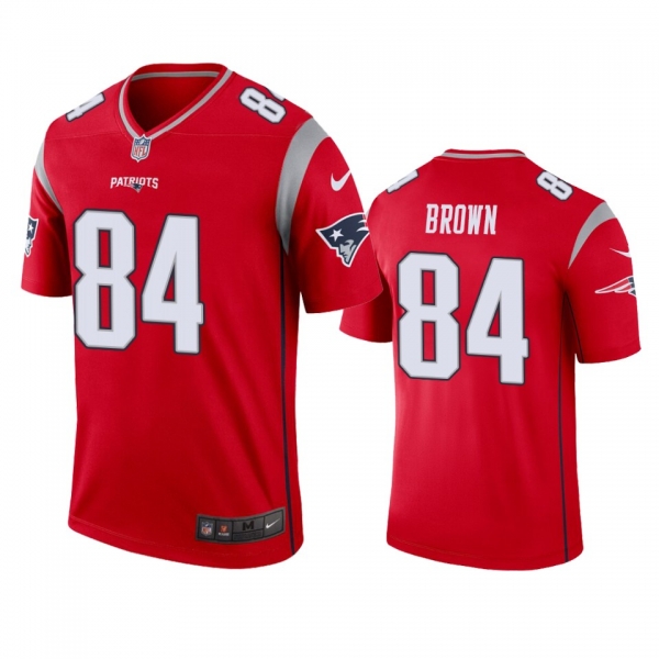 Men's New England Patriots Antonio Brown Red Inverted Legend Jersey