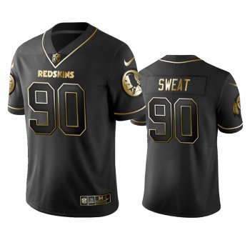 Men's Washington Redskins Montez Sweat Black 2019 Vapor Limited Golden Edition Jersey