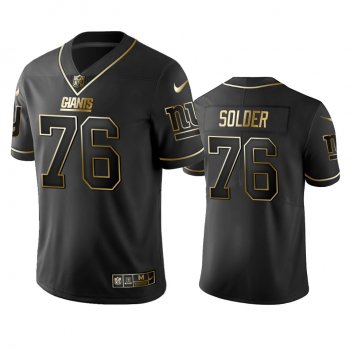 Men's New York Giants Nate Solder Black Golden Edition 2019 Vapor Untouchable Limited Jersey