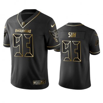 Men's Tampa Bay Buccaneers Ndamukong Suh Black 2019 Vapor Limited Golden Edition Jersey