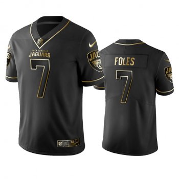 Men's Jacksonville Jaguars Nick Foles Black Golden Edition 2019 Vapor Untouchable Limited Jersey