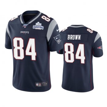 Men's New England Patriots Antonio Brown Navy Super Bowl LIII Champions Vapor Limited Jersey