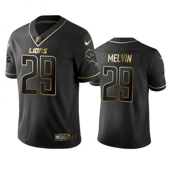 Men's Lions Rashaan Melvin Black Golden Edition Jersey