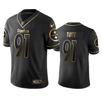 Men's Pittsburgh Steelers Stephon Tuitt Black Golden Edition 2019 Vapor Untouchable Limited Jersey