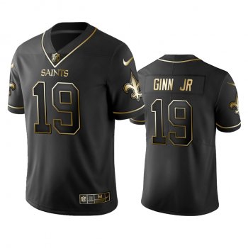 Men's NFL 100 Commercial Ted Ginn Jr New Orleans Saints Black Golden Edition Vapor Untouchable Limited Jersey