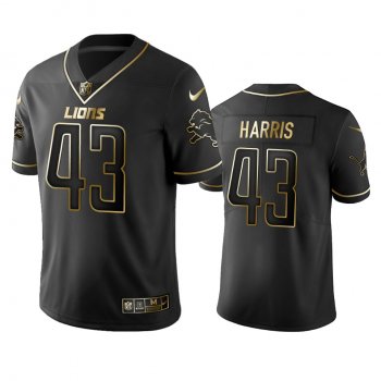 Men's Will Harris Lions Black Golden Edition Jersey